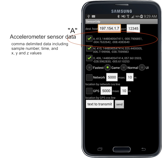 android device UDP data